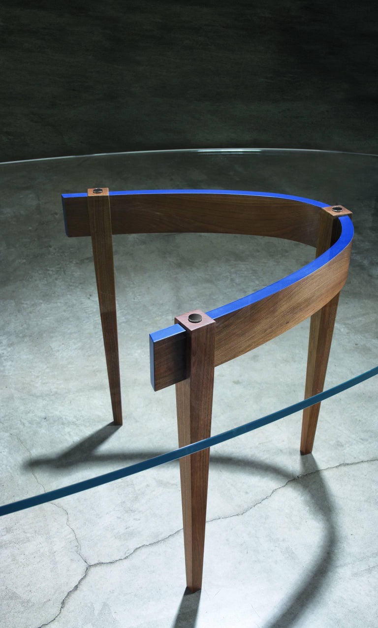 "The Round Table A1" Extra-Clear Glass Top Oval Table by ...