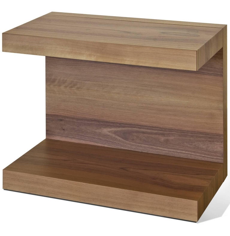Scomodino C Shaped Side Table With Drawer By Dessie Studio For