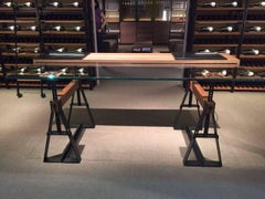 "Can Pau" Adjustable in Height Trestle Table by Jaume Tresserra for Dessie'