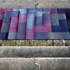 "Mathe' 3" Leather Carpet Designed by Nestor Perkal for Oscar Maschera