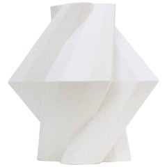 "Fortress Pillar" White Ceramic Vase Designed by Lara Bohinc