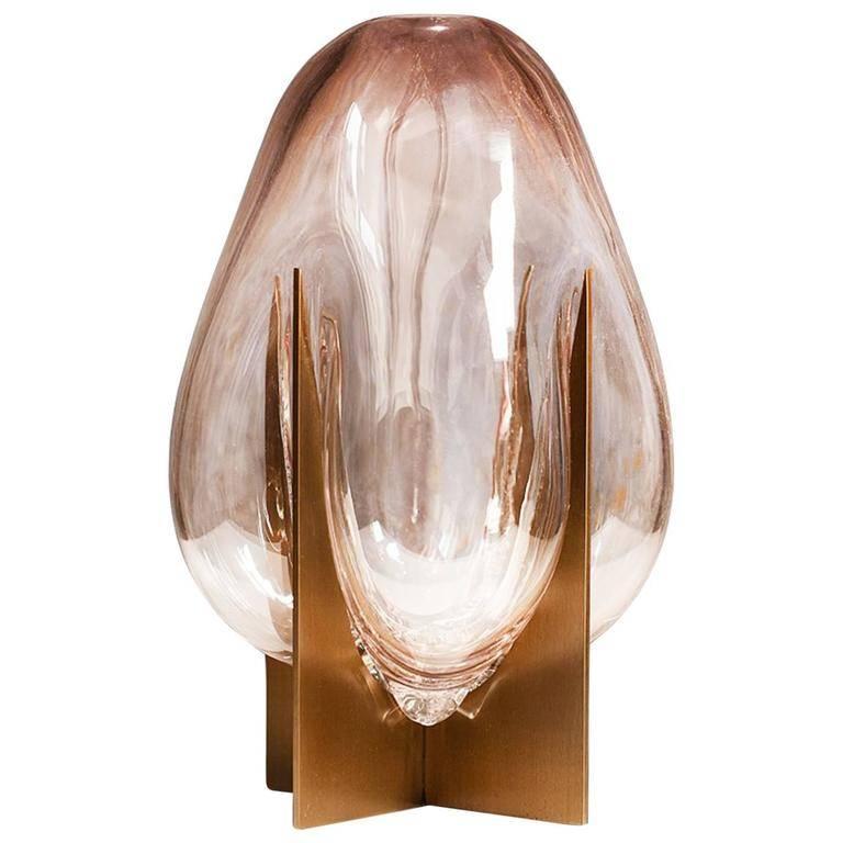 "Venturi Tooth Fairy" Unique Murano Glass and Metal Vase Designed by Lara Bohinc