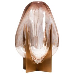 "Venturi Tooth Fairy" Unique Murano Glass and Metal Vase Designed by Lara Bohinc