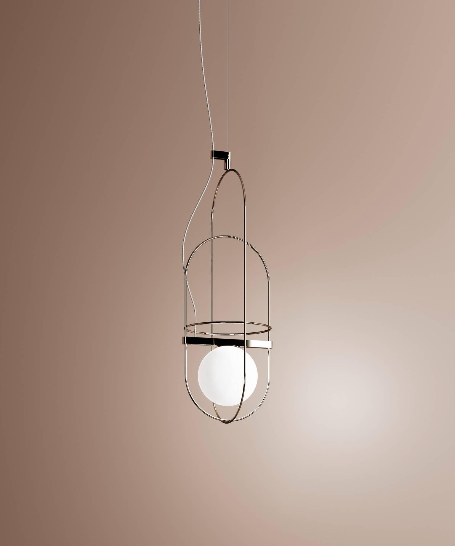 Moderne Petite lampe à suspension Fontana Arte « Setareh » conçue par Francesco Librizzi en vente