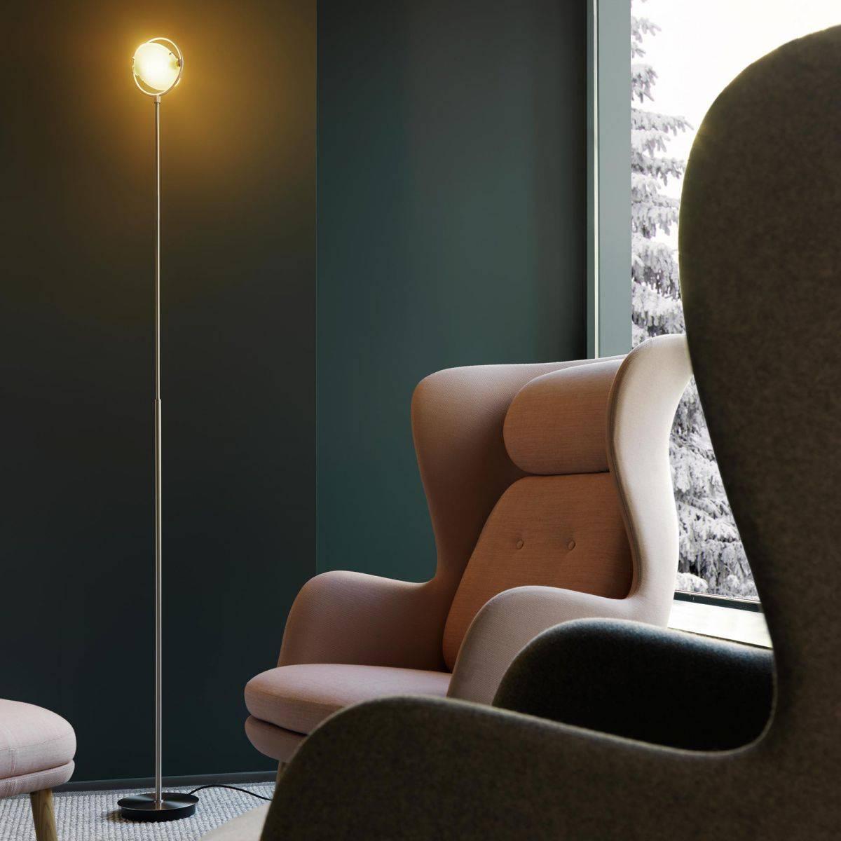 italien Lampadaire LED « Bi » de Fontana Arte en chrome ou en nickel conçu par Metis Lighting en vente