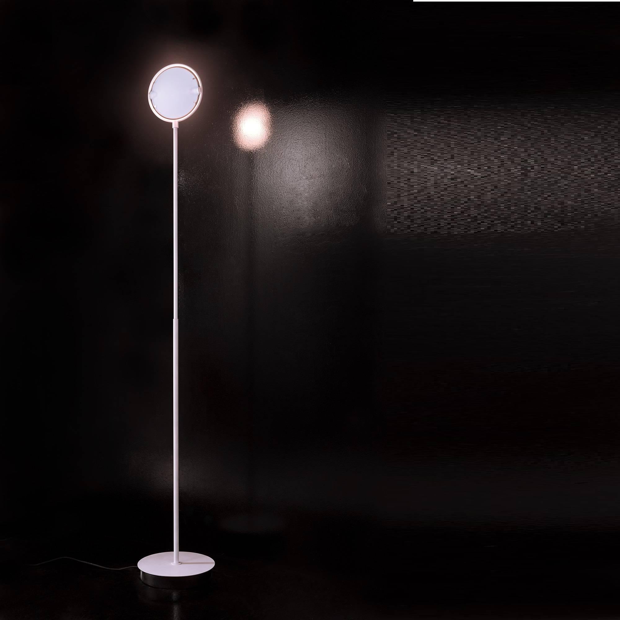 Moderne Lampadaire LED « Bi » de Fontana Arte en chrome ou en nickel conçu par Metis Lighting en vente