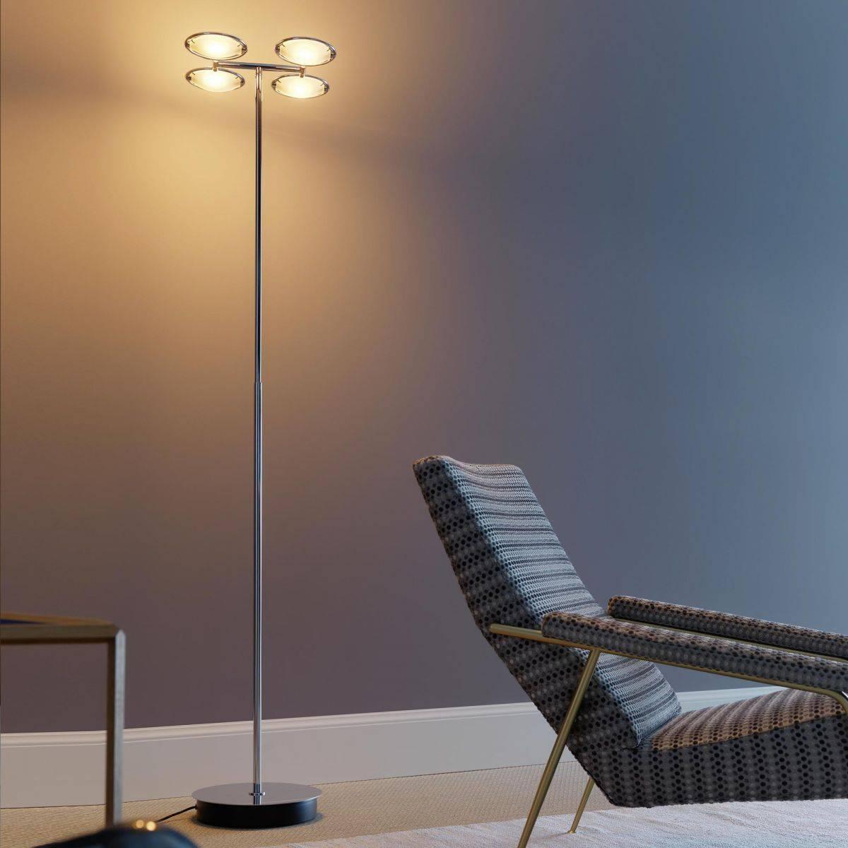 Modern Nobi  Floor Lamp with 4 Diffusers Designed by Metis Lighting for FontanaArte For Sale