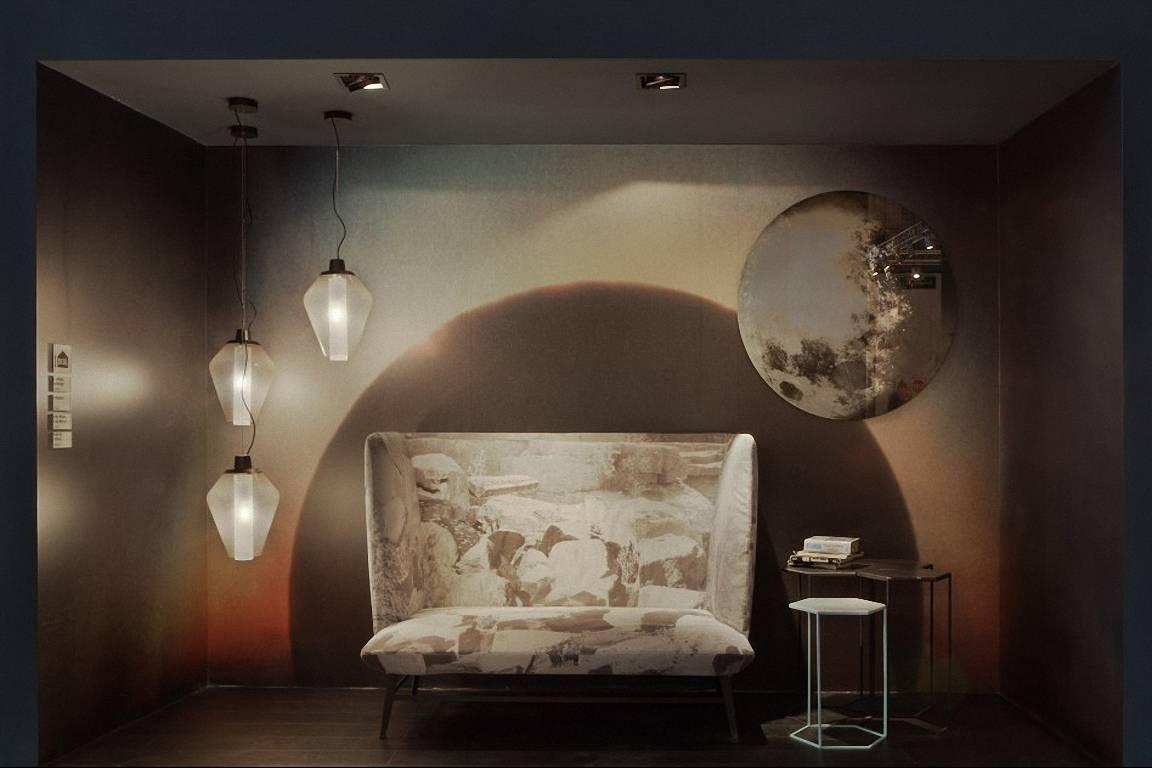 italien Miroir mural rond « My Moon My Mirror » en verre imprimé de Moroso pour Diesel en vente