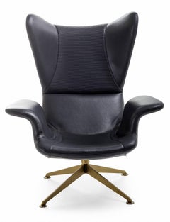 "Longwave" Embroidered High Back Swivel Armchair by Moroso for Diesel