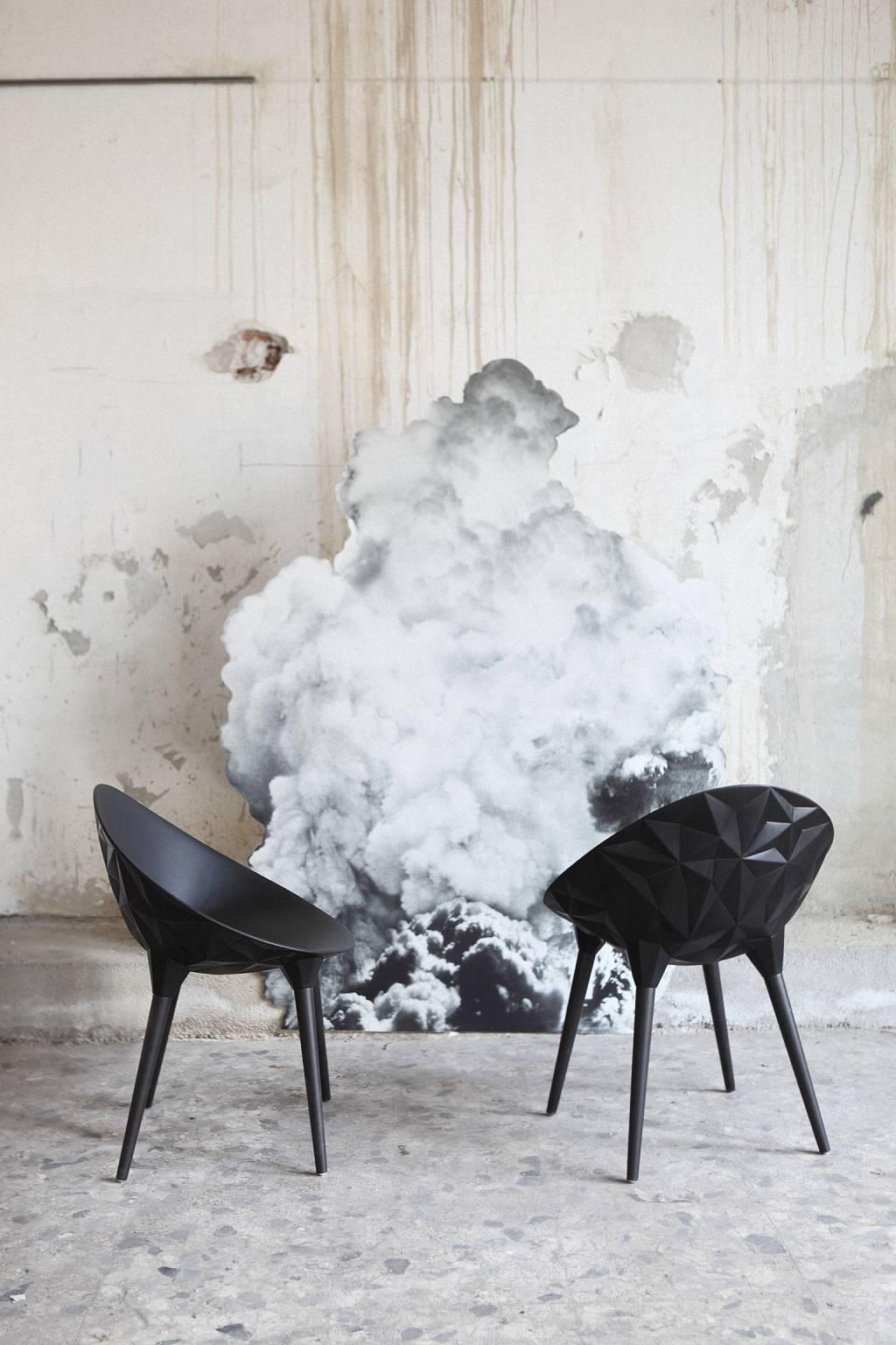 „Rock Chair“ Schwarzer, weißer oder grauer Esszimmerstuhl von Moroso für Diesel (Nylon) im Angebot