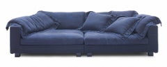 "Nebula Nine" Cotton Linen Leather and Velvet Covered Sofa by Moroso & Diesel