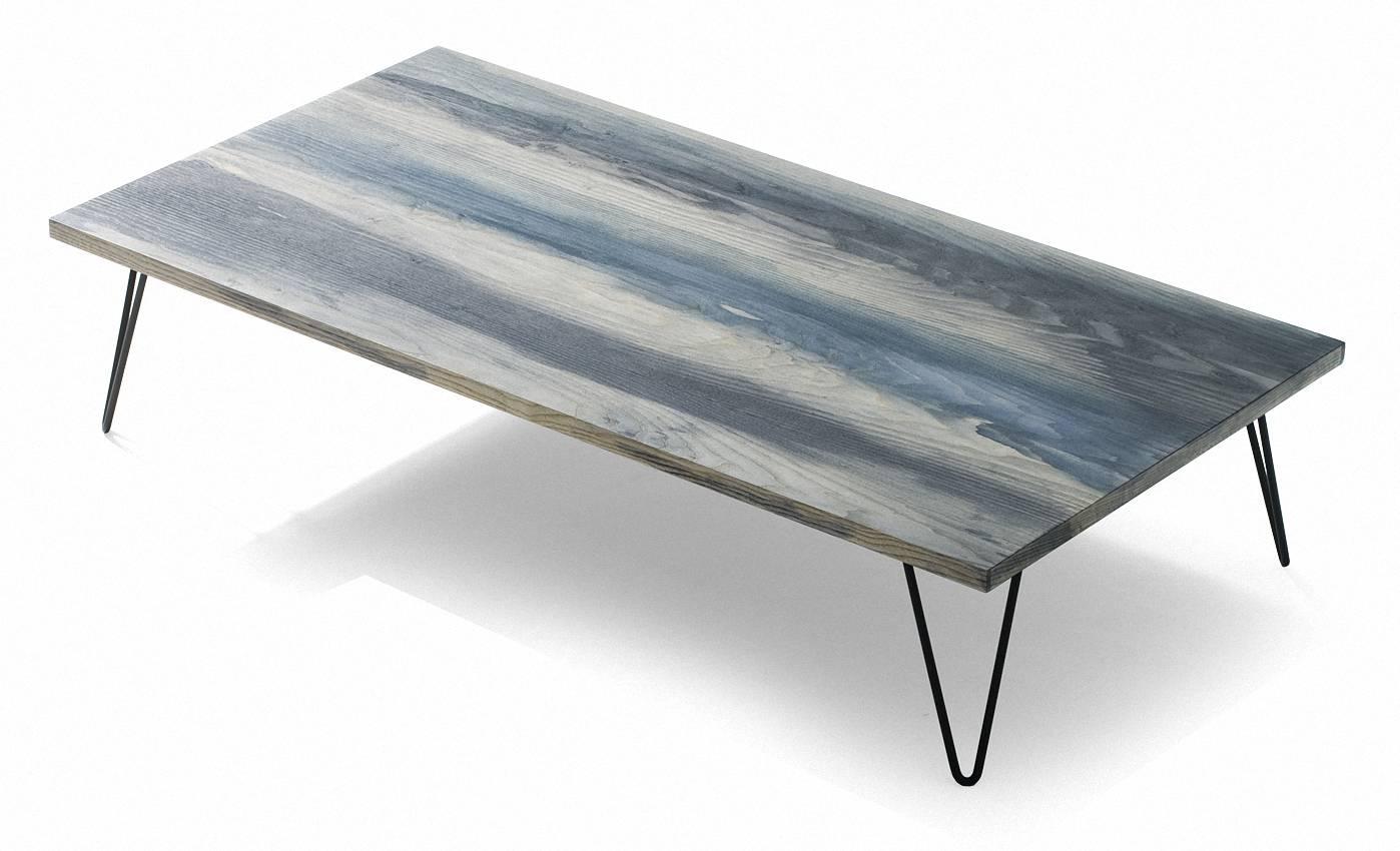„Overdyed“ Tisch aus anilinfarbener gefärbter Esche mit furnierter Platte und Stahlfuß von Moroso für Diesel im Zustand „Neu“ im Angebot in Brooklyn, NY