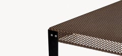 "Nizza" Copper Varnished Perforated Steel Top Square Table by Moroso, Diesel