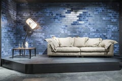 "Nizza" Copper Varnished Steel Top Low Square Side Table by Moroso for Diesel