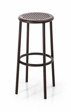 "Nizza" Taburete con Estructura y Asiento de Aluminio Barnizado en Cobre by Moroso for Diesel