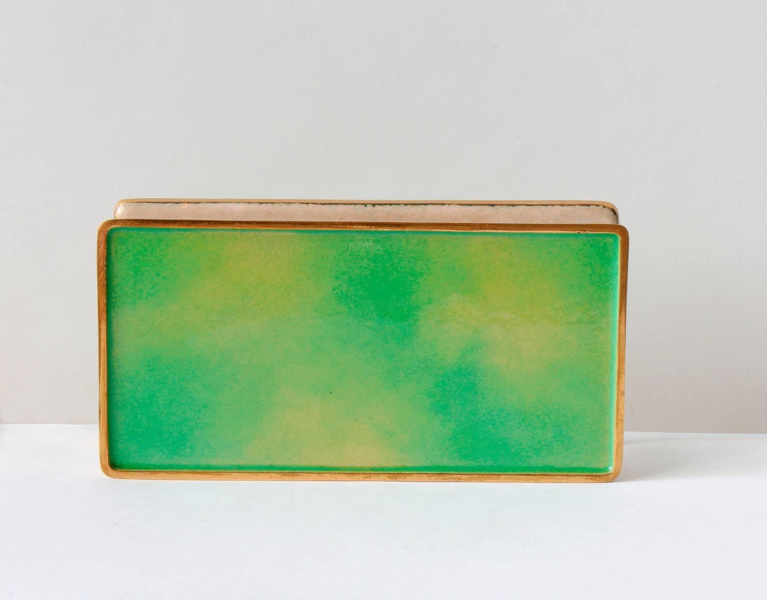 Mid-Century Modern Gio Ponti Door Handles with Hand-Polished Enamel on Brass by Paolo De Poli