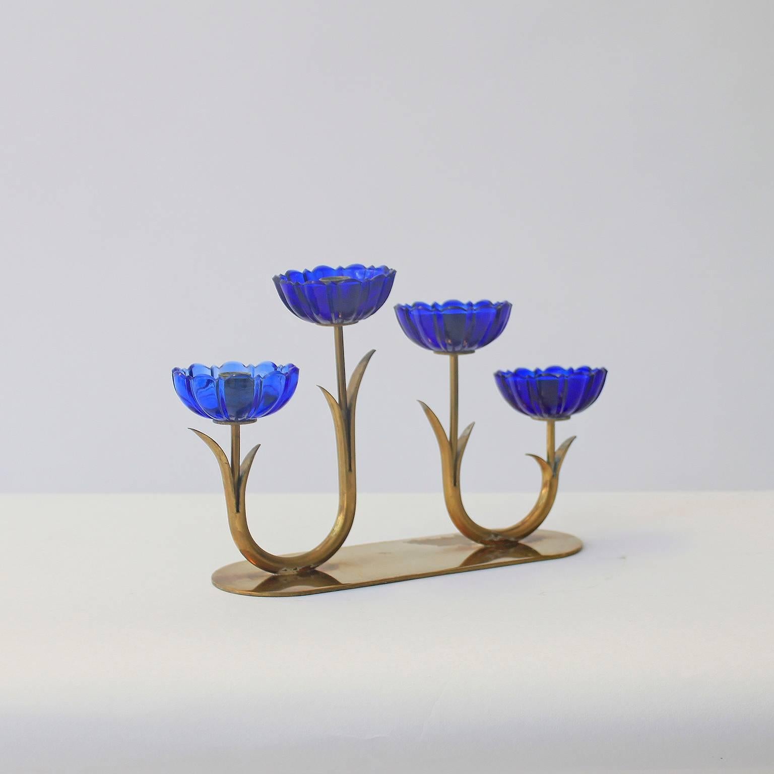 Mid-Century Modern Delicate Gunnar Ander Flower Candleholders