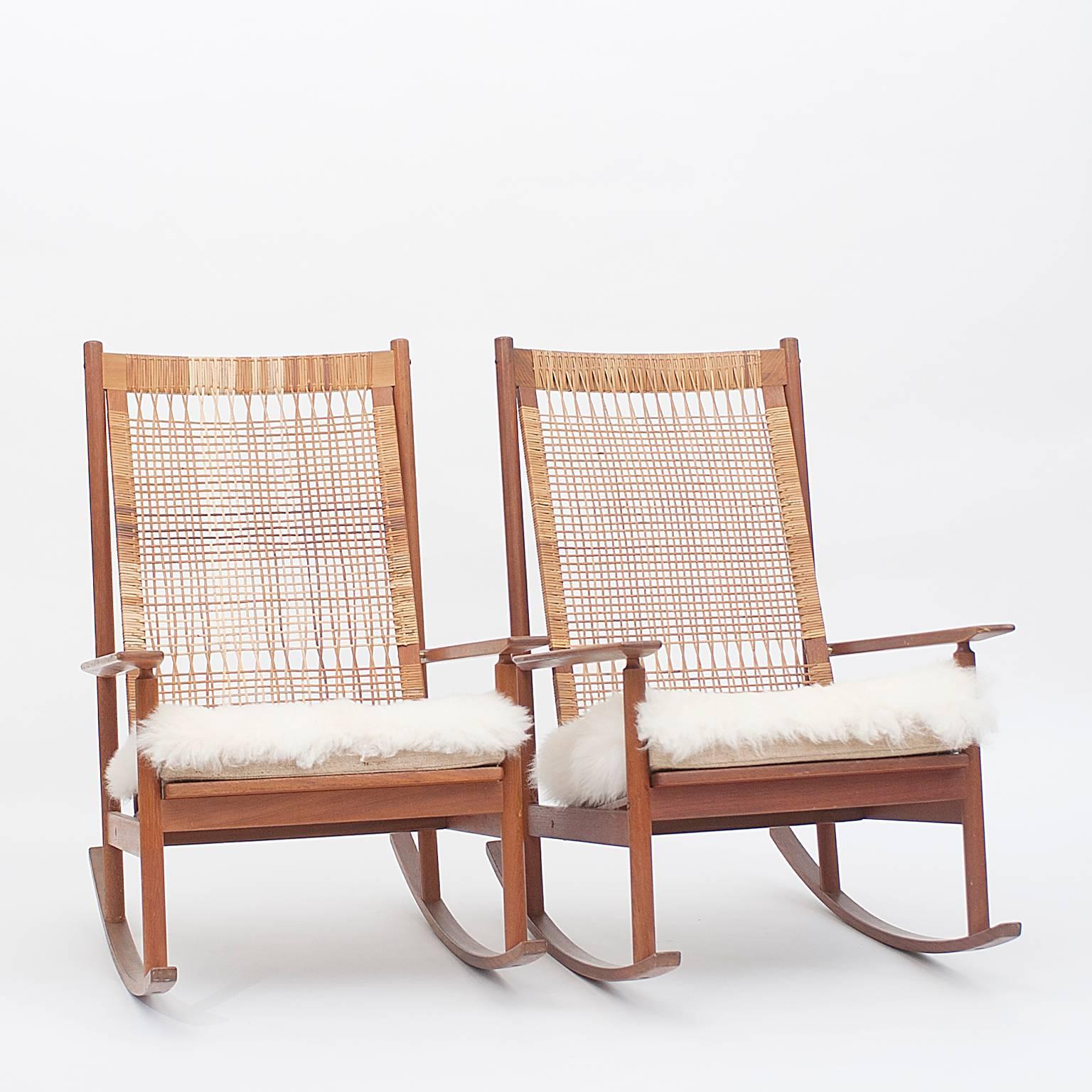 Danish Pair of Hans Olsen Rocking Chairs