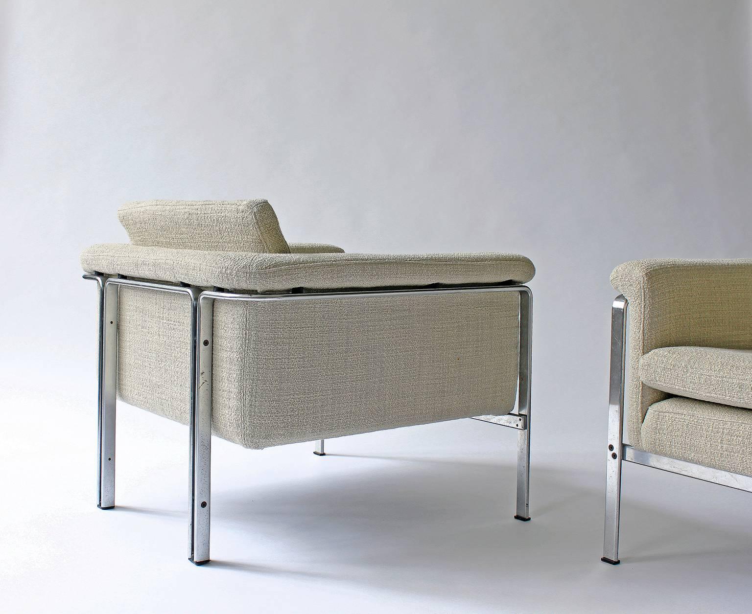 Steel Pair of Armchairs by Horst Brüning For Sale