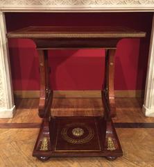 19th Century Russian Lyre-Shaped Legs Table
