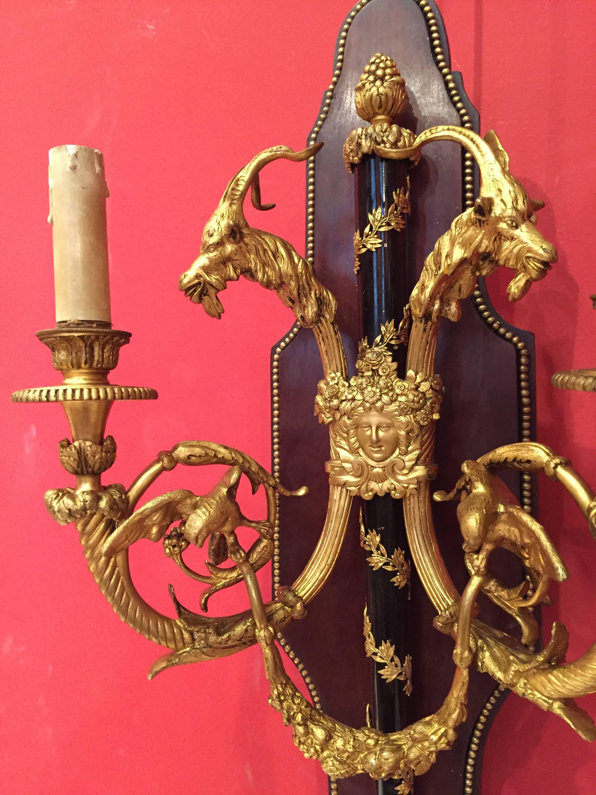 A Pair of 19th Century French Sconces In Good Condition In London, GB