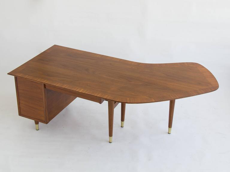 Walnut Executive Desk by William H. Sullivan for Standard Furniture