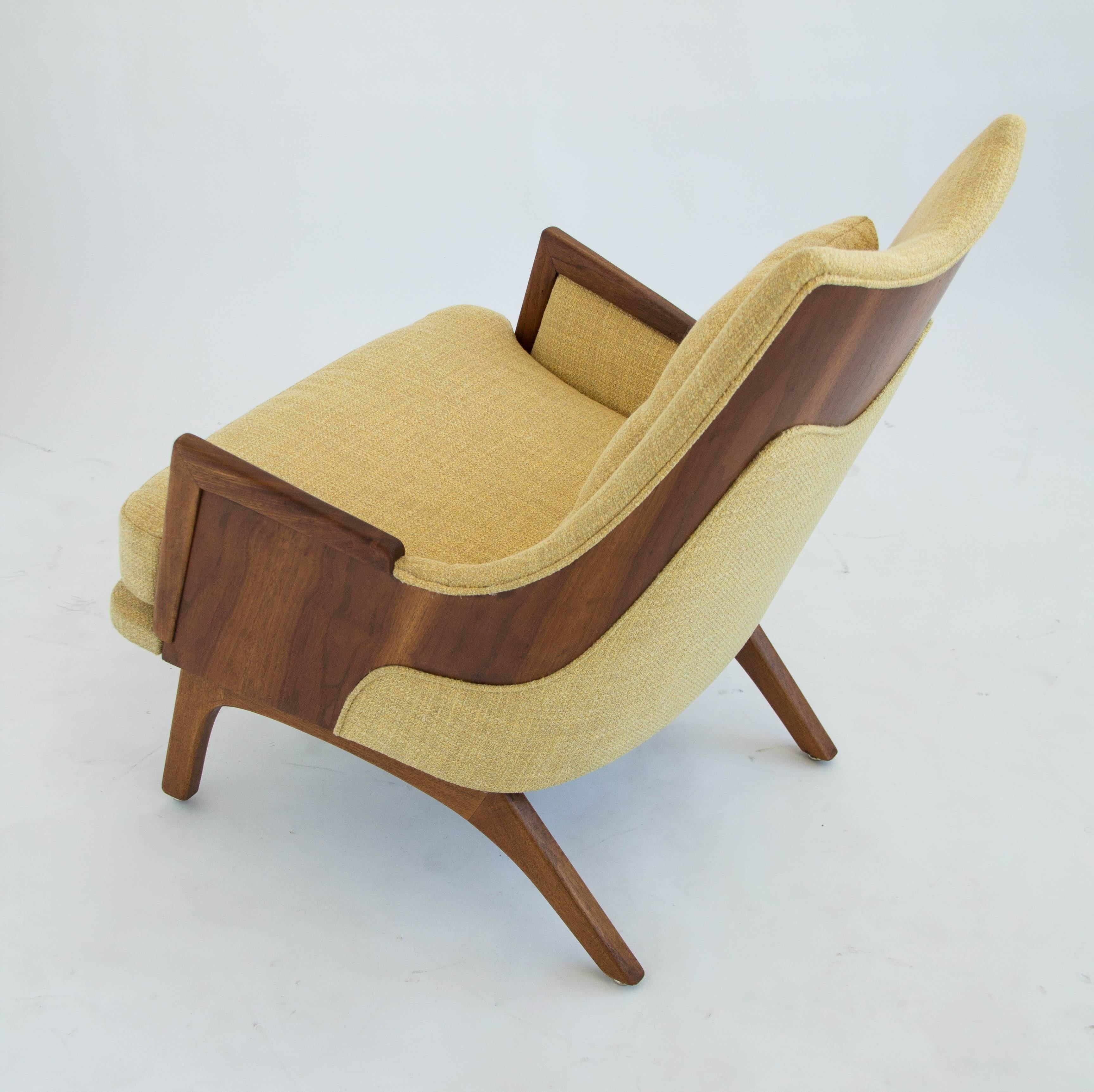 Oiled Adrian Pearsall Walnut Lounge Chair