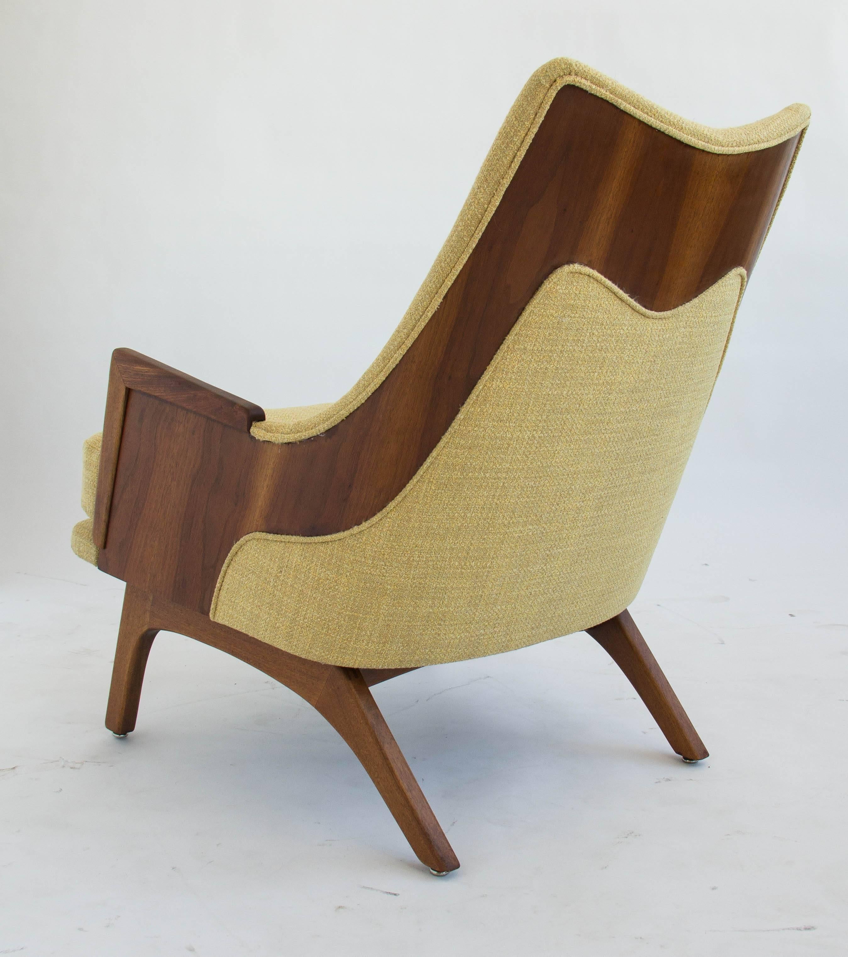 Mid-20th Century Adrian Pearsall Walnut Lounge Chair