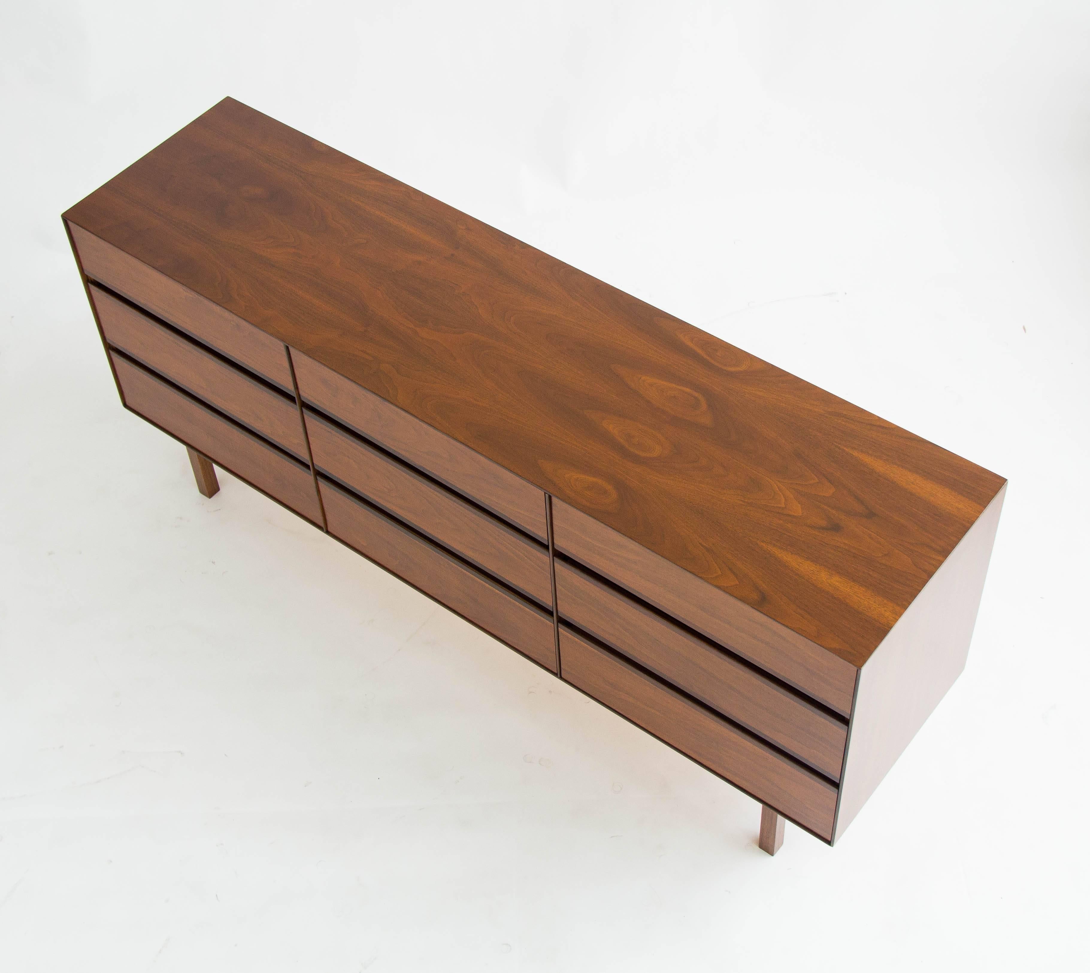 Mid-Century Modern Walnut and Rosewood Dresser by H. Paul Browning for Stanley Furniture Co