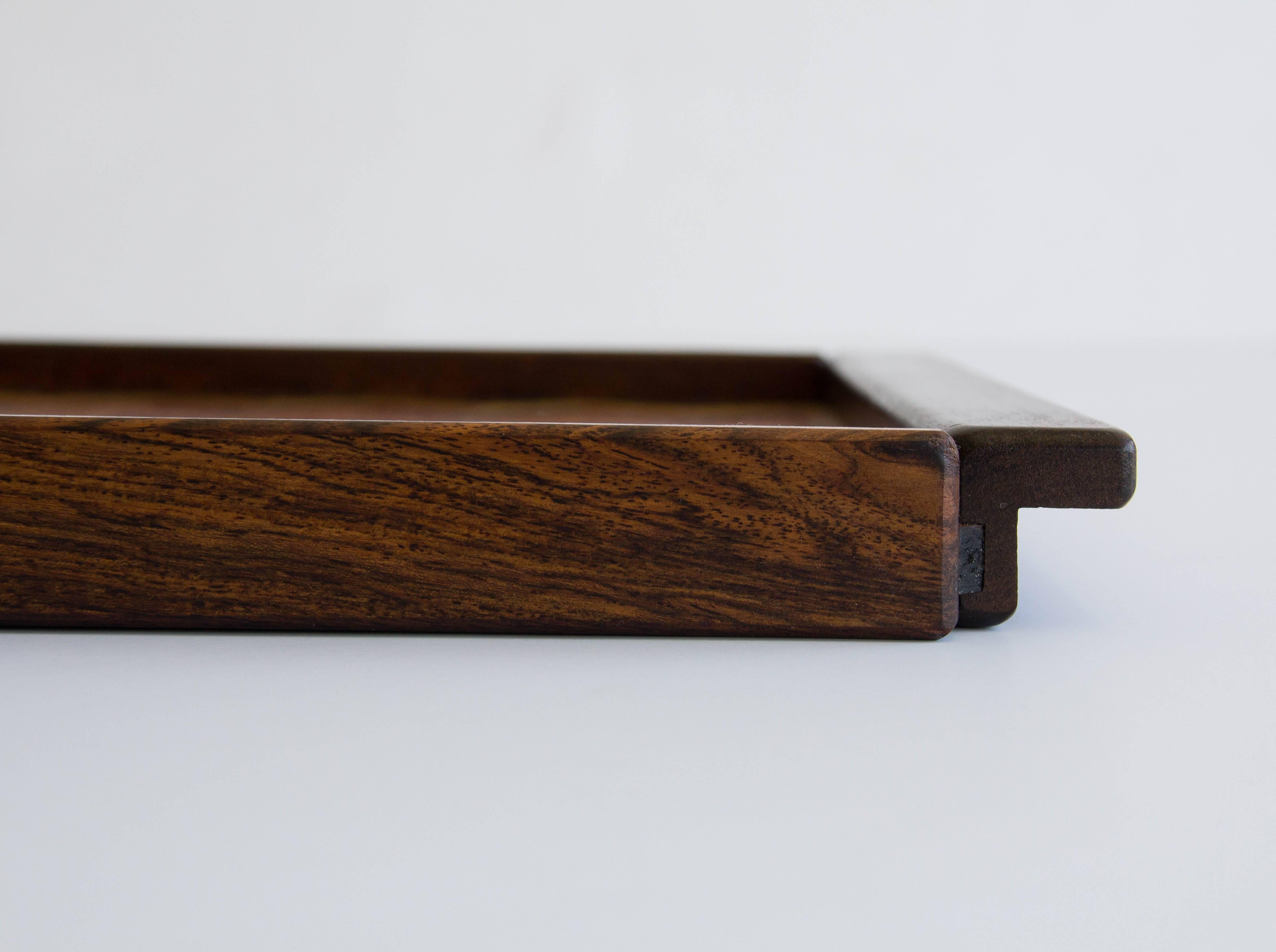 Don Shoemaker Rosewood Tray In Good Condition In Los Angeles, CA