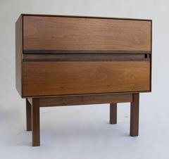 H. Paul Browning for Stanley Furniture Co. Walnut and Rosewood Nightstand