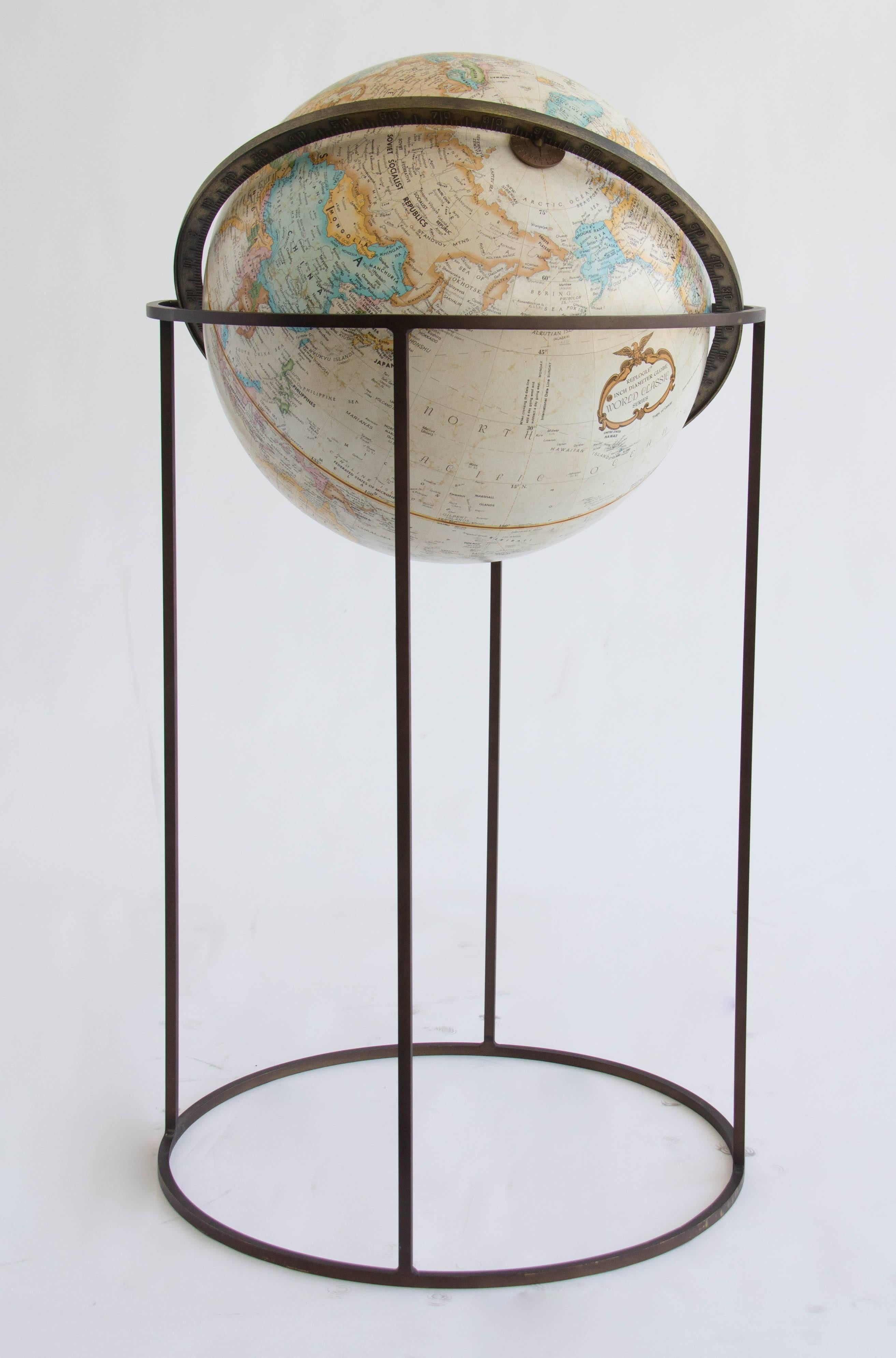 Mid-Century Modern Paul McCobb Replogle Globe