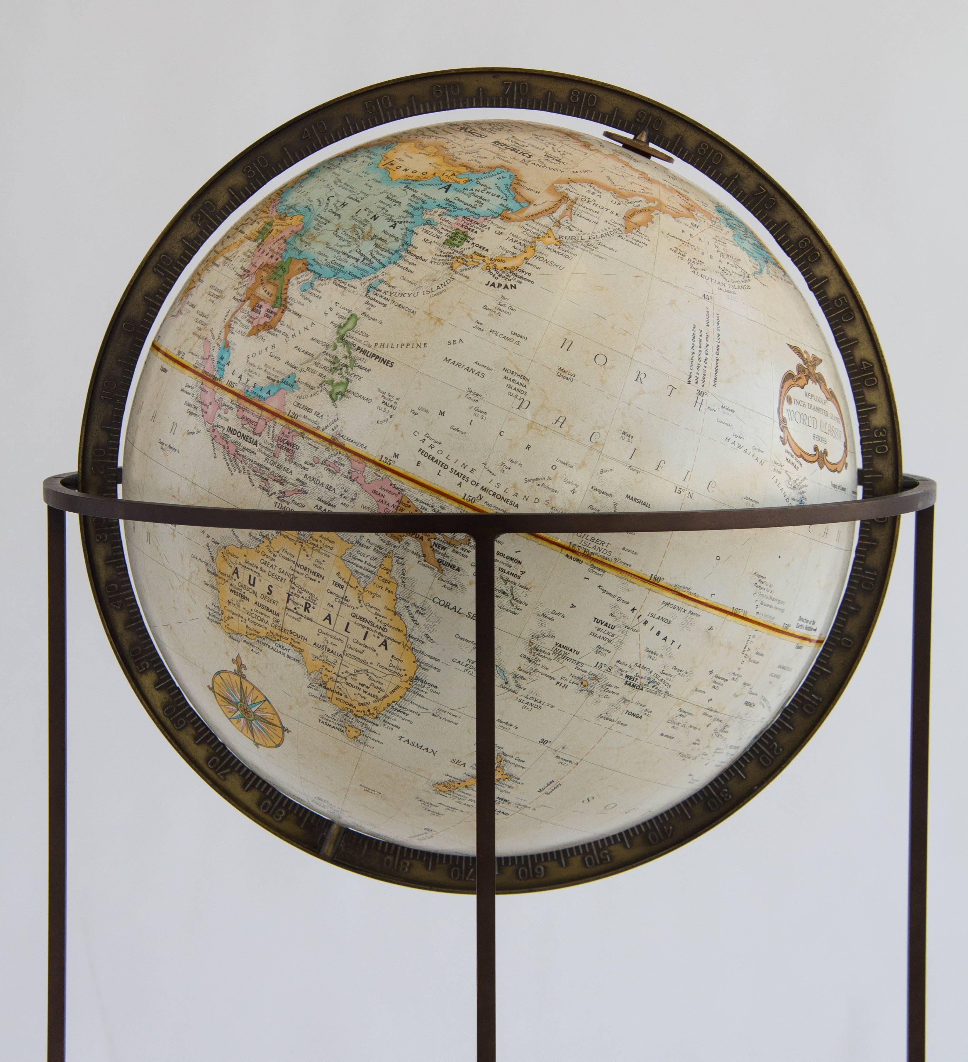Mid-20th Century Paul McCobb Replogle Globe