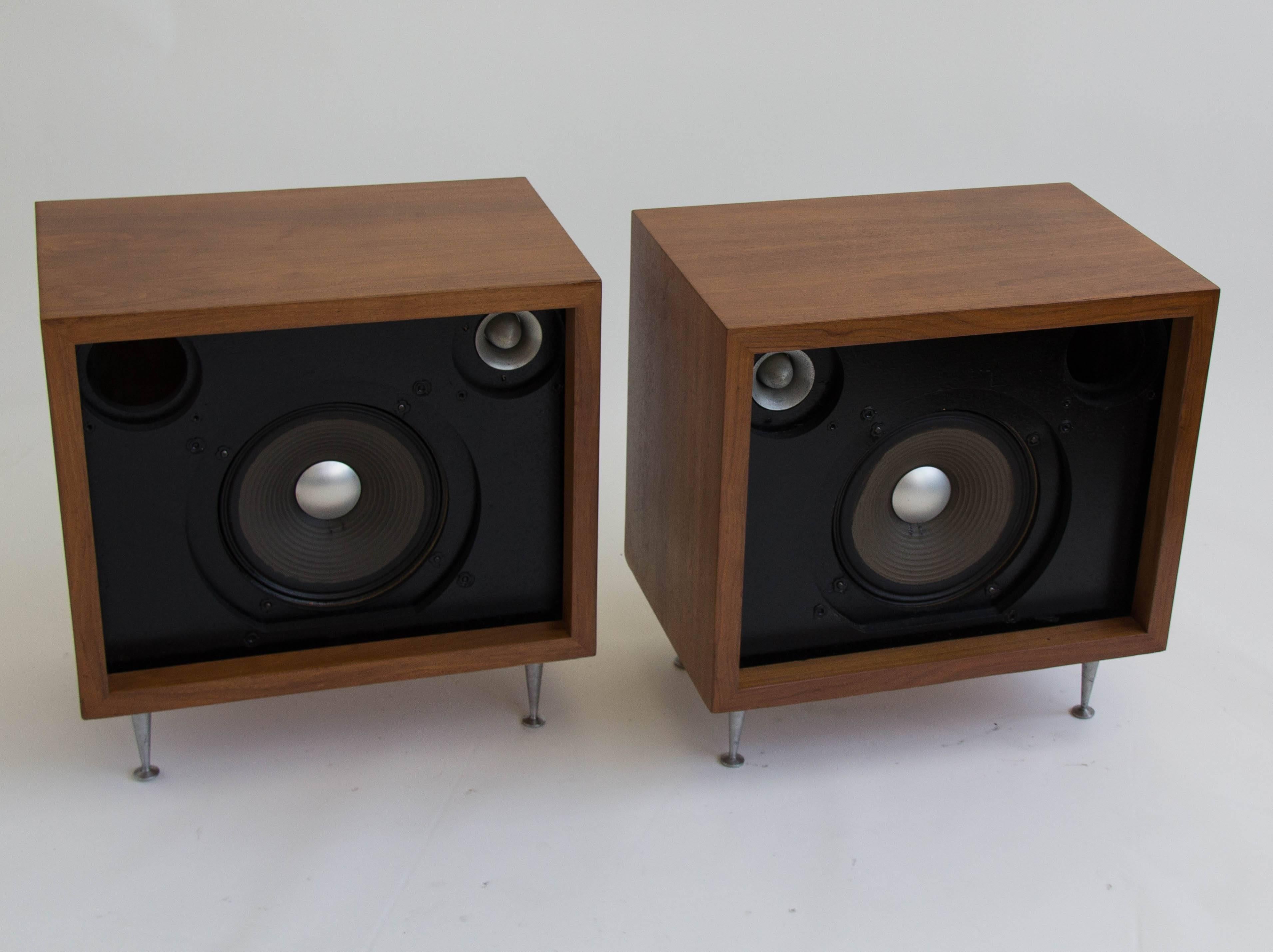 American Pair of Walnut JBL Baron C38 Speakers Designed by Alvin Lustig