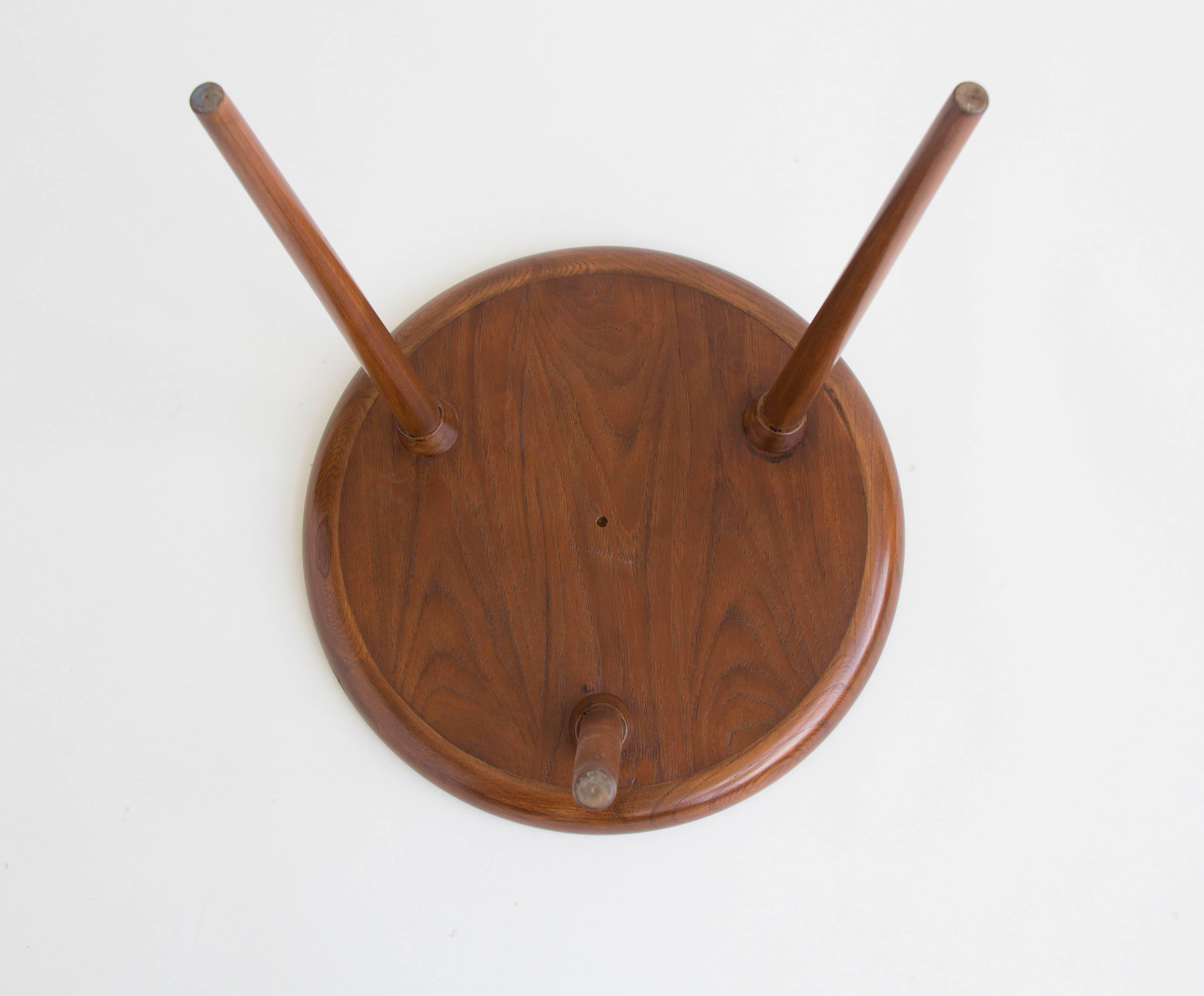 Mid-20th Century Danish Round Tripod Table by Selig