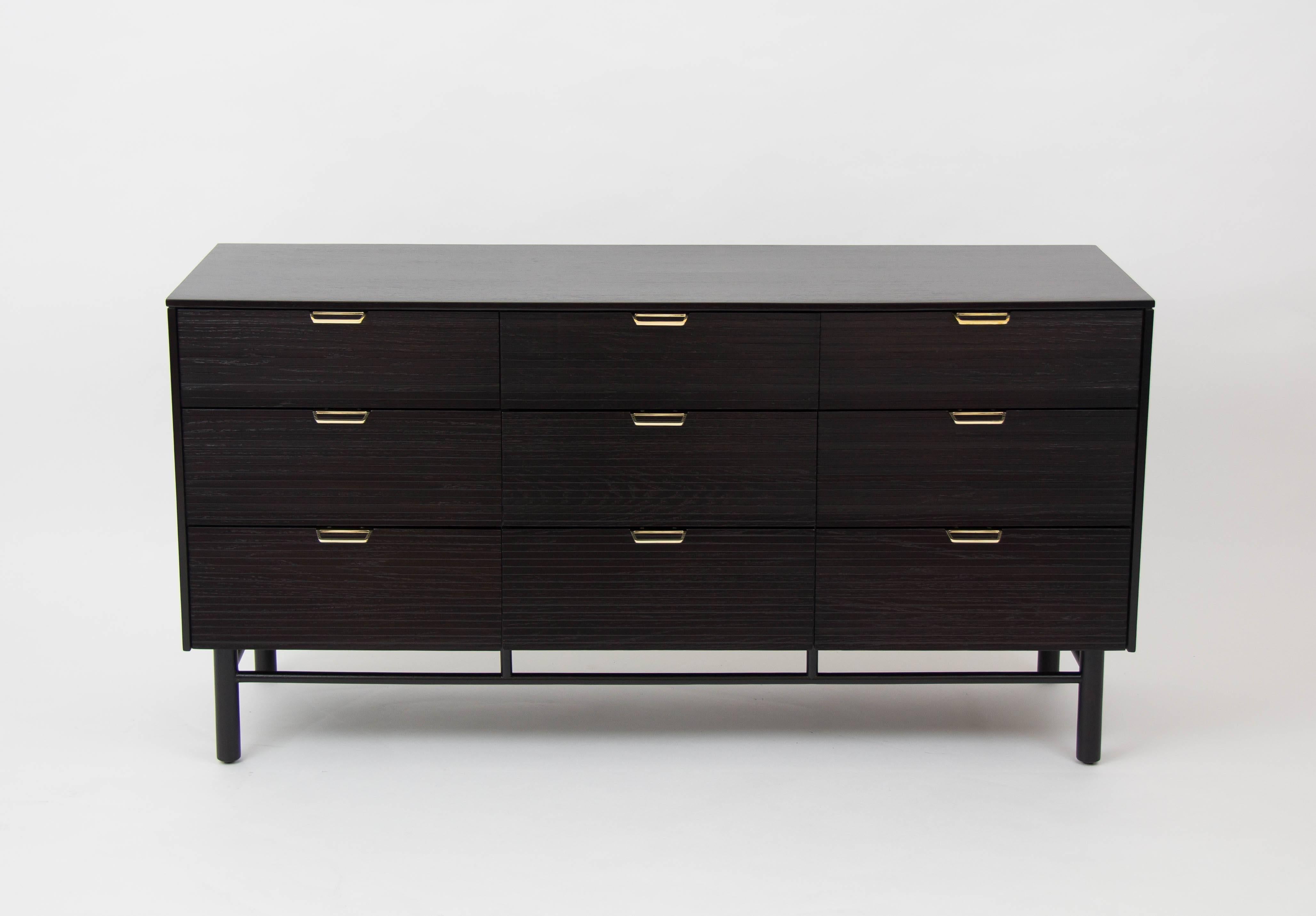 American Nine-Drawer Ebonized Dresser by Raymond Loewy for Mengel