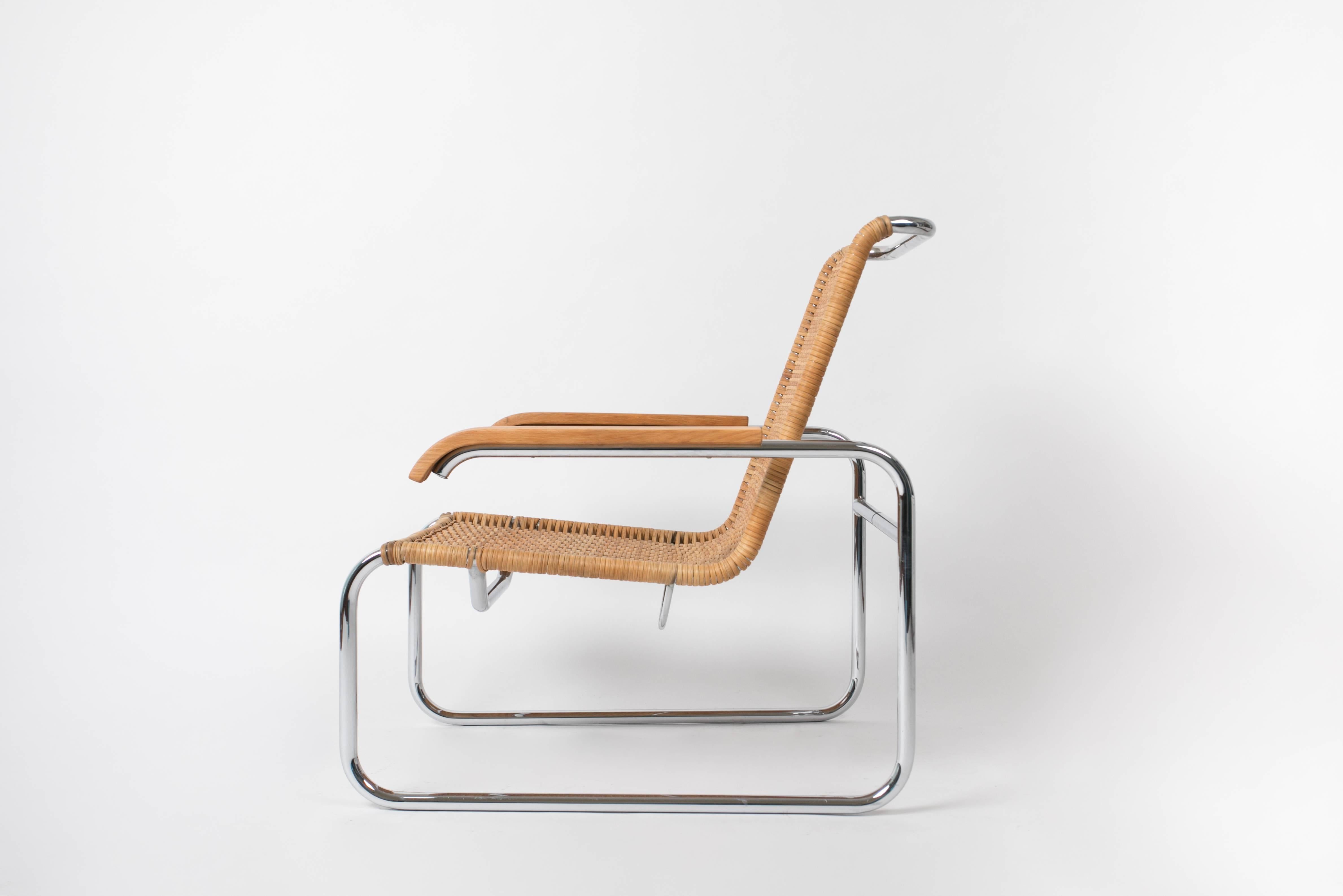 German Marcel Breuer for Thonet B35 Rattan Lounge Chair