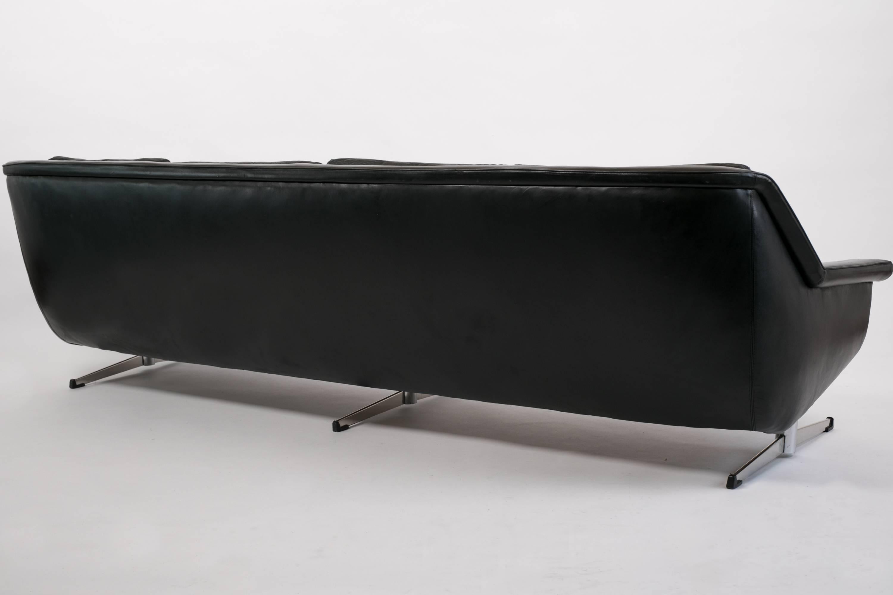 Danish Four-Seat Leather Sofa by Georg Thams for Vejen Polstermøbelfabrik