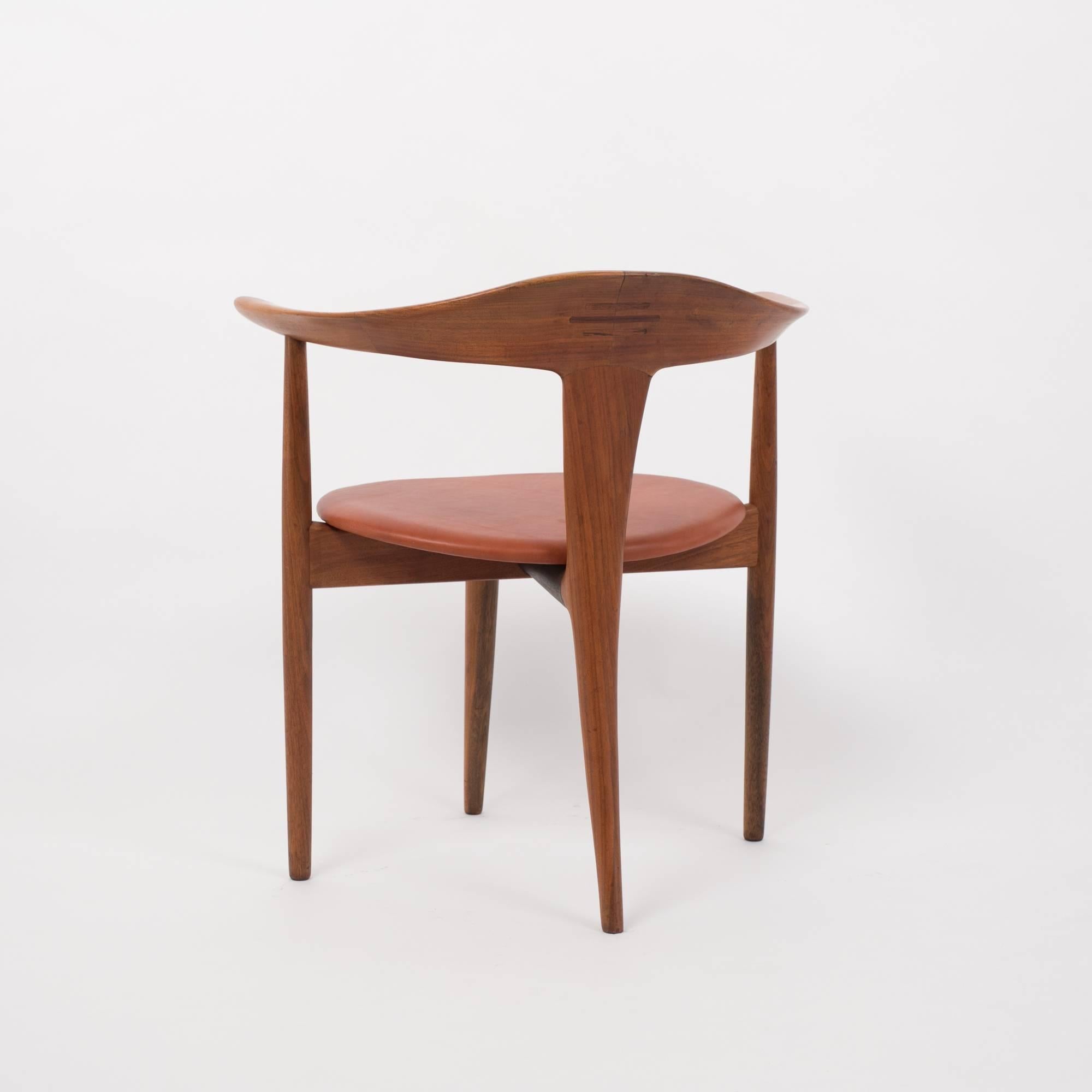 Single Teak Accent Chair by Pelle Pedersen and Erik Andersen for Randers/Moreddi In Excellent Condition In Los Angeles, CA