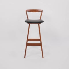 Satz von vier Barhockern aus Teakholz von Henry Rosengren Hansen für Brande Møbelindustri