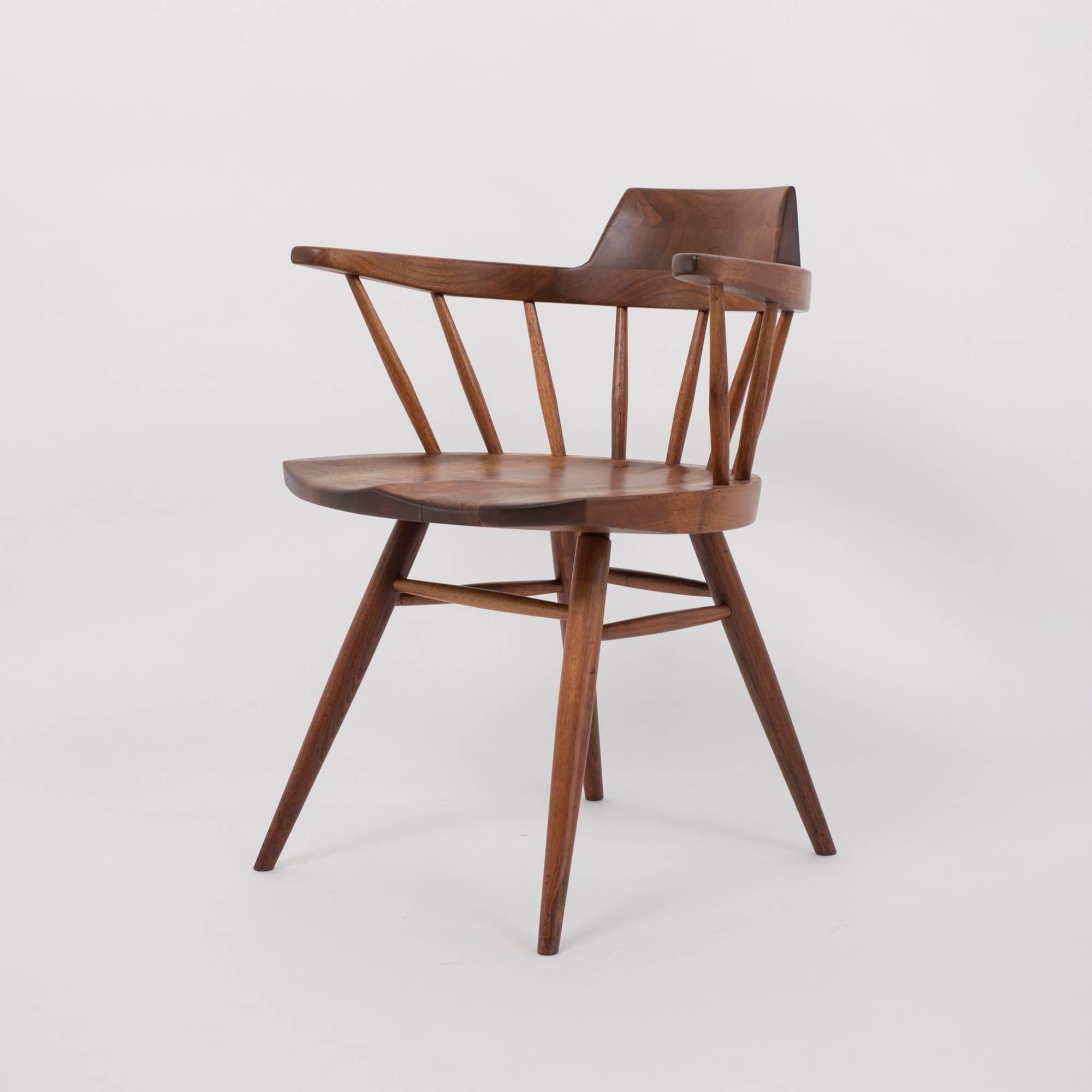 George Nakashima Captain Chair in Black Walnut In Excellent Condition In Los Angeles, CA