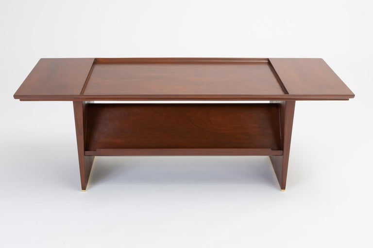 Coffee Table With Display Shelf By Edward Wormley For Dunbar Coffee Table With Display Shelf By Edward Wormley For Dunbar In Excellent Condition