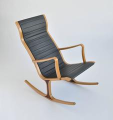 Bent Oak "Heron" Rocking Chair by Mitsumasa Sugasawa for Tendo Mokko