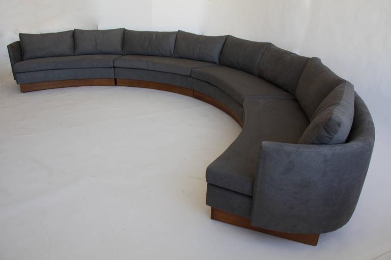 Custom Semi Circular Sectional By Carson S Of North Carolina At 1stdibs Mid Century Modern Custom Semi Circular Sectional By Carson S Of North Carolina For