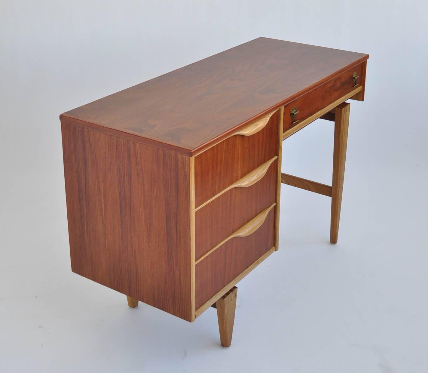 Lacquered Walnut and Birch Writing Desk by American Furniture Company Stanley
