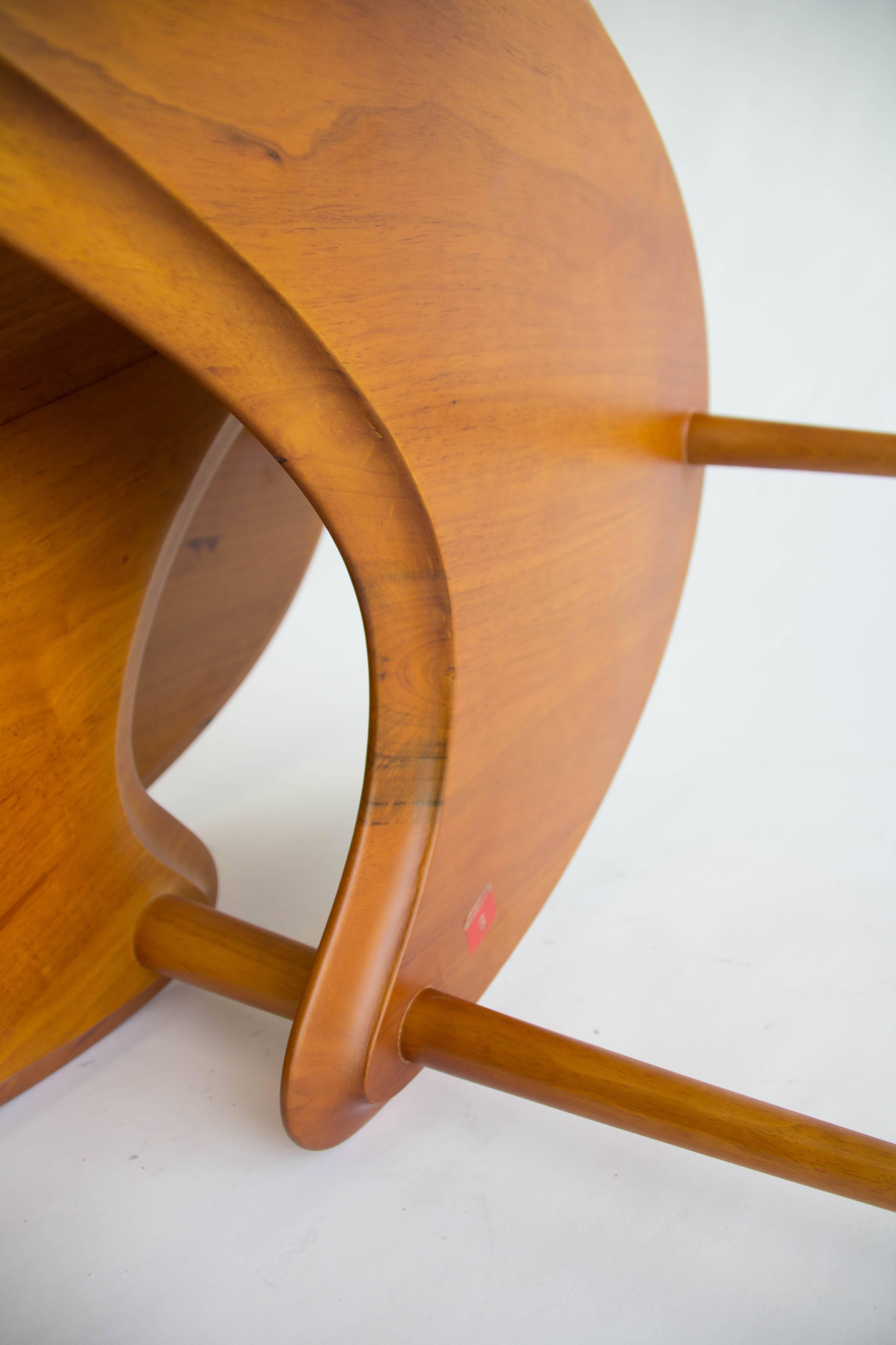 Teak Biomorphic Three-Tier Table by John Keal for Brown Saltman
