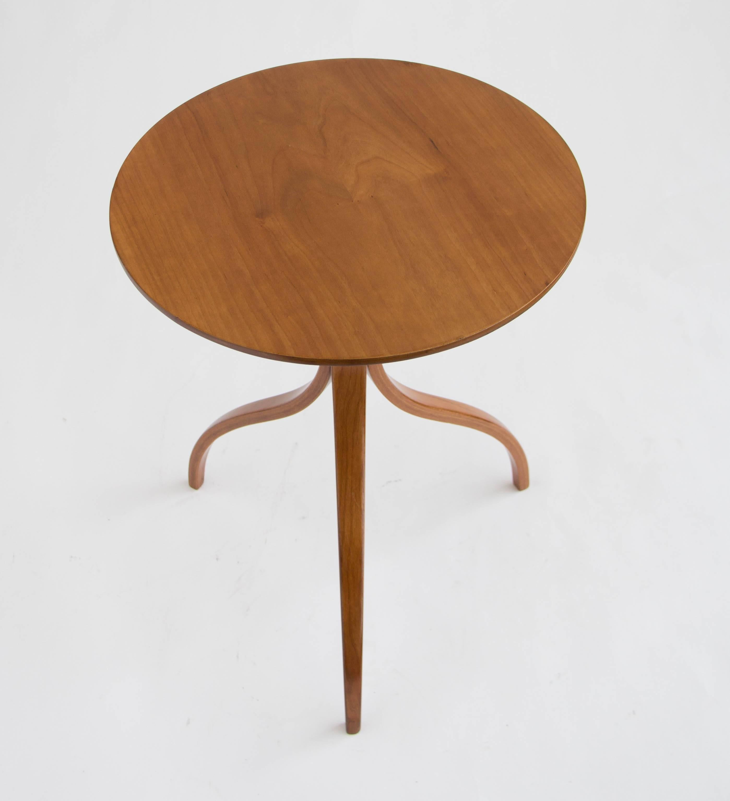 Fully restored walnut side table with spider leg base.