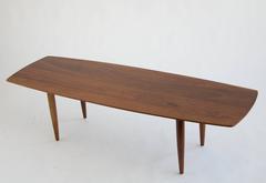 American Made Solid Walnut Surfboard Coffee Table by Prelude