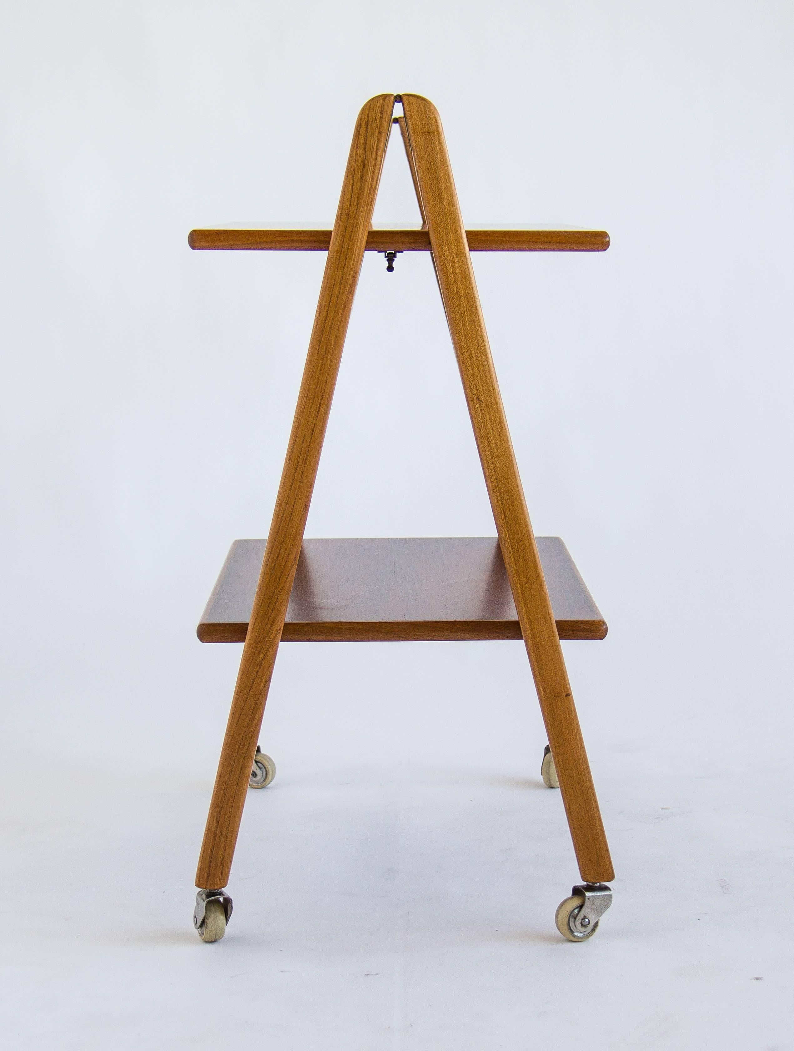 Mid-20th Century Danish Rosewood Folding Bar Cart
