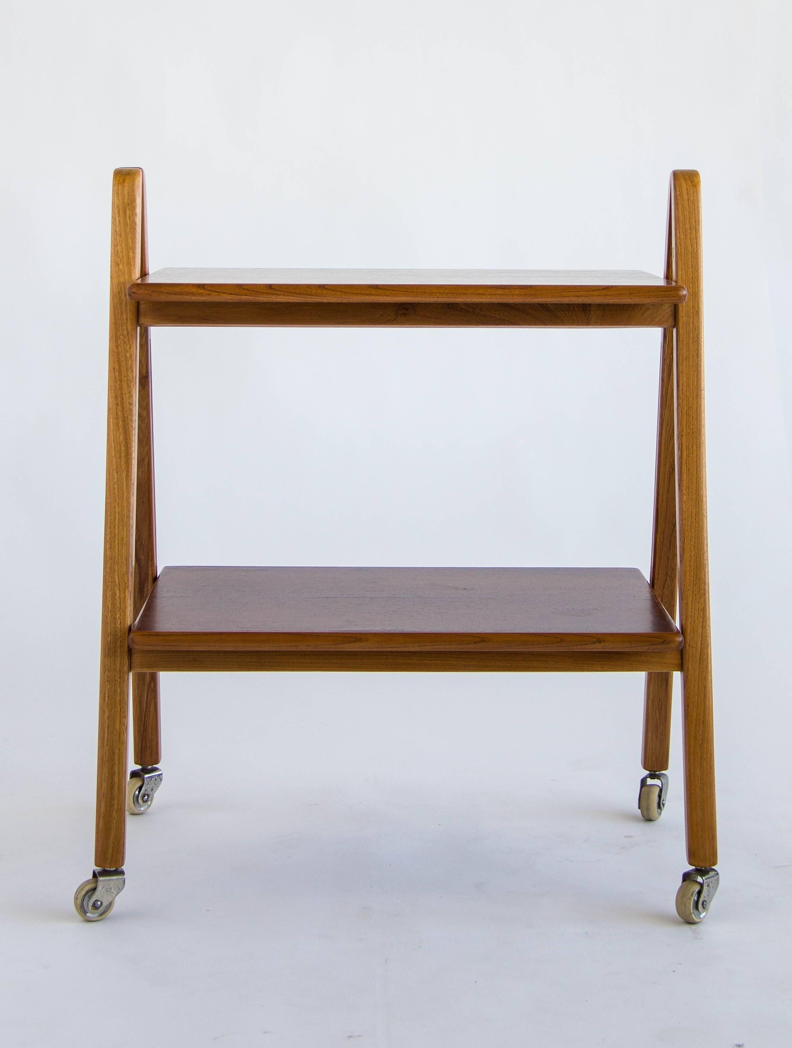 Danish Rosewood Folding Bar Cart 1